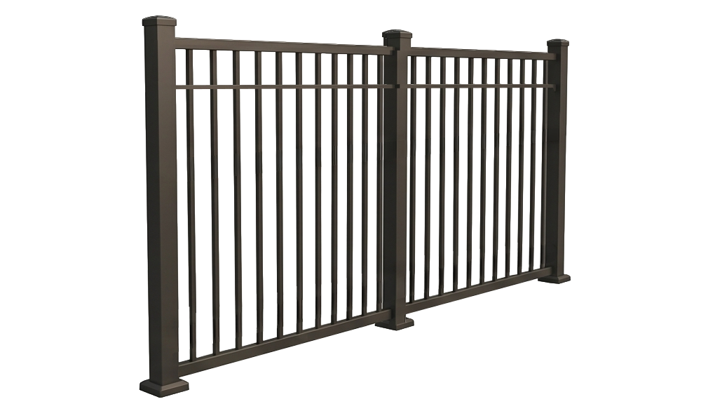 3-Rail Commercial Aluminum Fence 3-Rail Commercial Aluminum Fence
