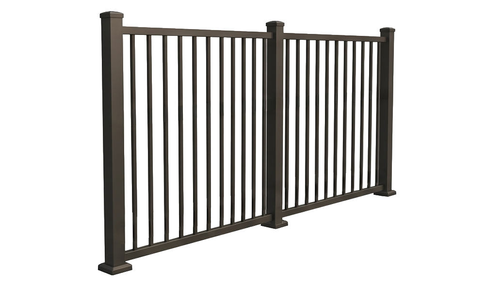 2-Rail Commercial Aluminum Fence 2-Rail Commercial Aluminum Fence
