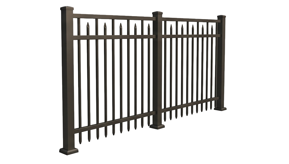 Double Alternating Pickets Commercial Aluminum Fence Double Alternating Pickets Commercial Aluminum Fence
