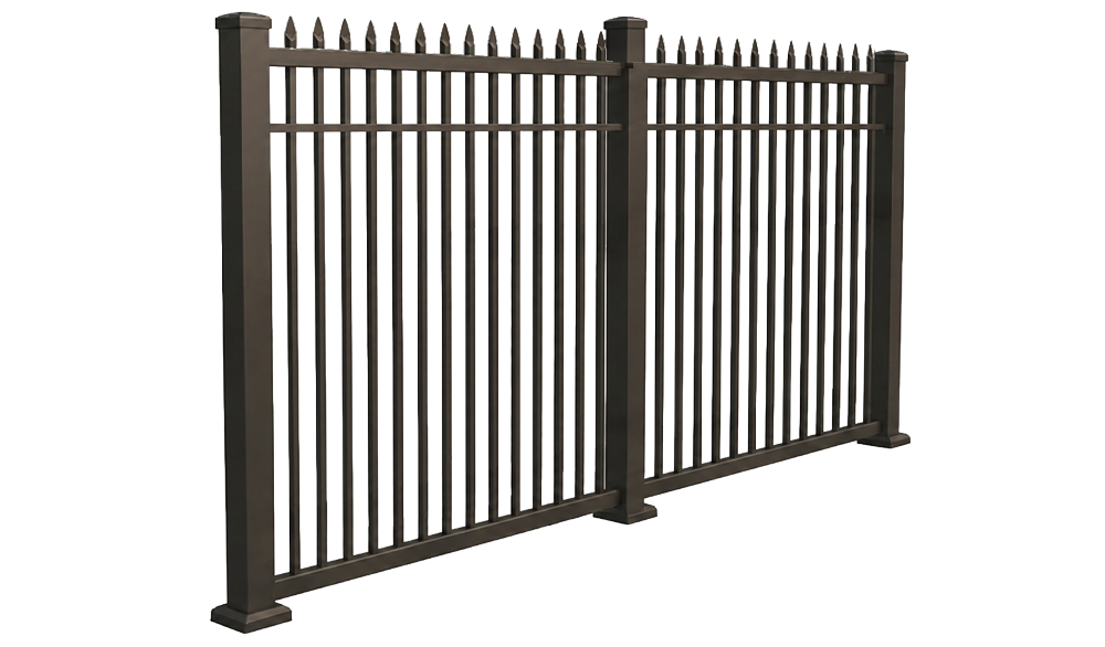 Double Extended Picket Commercial Aluminum Fence Double Extended Picket Commercial Aluminum Fence