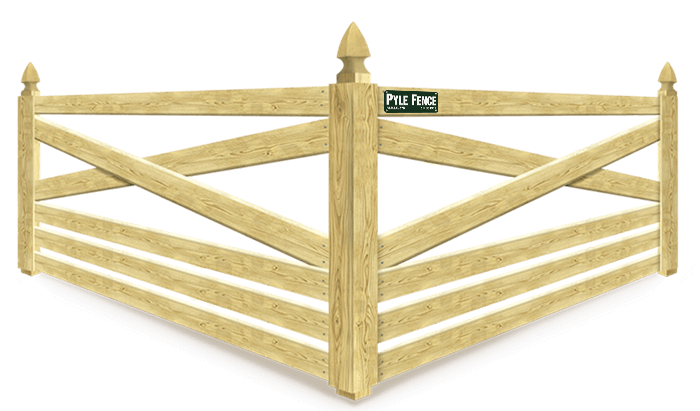 Crossbuck decorative farm fence in the Central Maryland area.