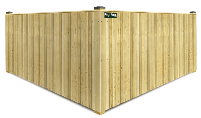 Board on Board wood fence