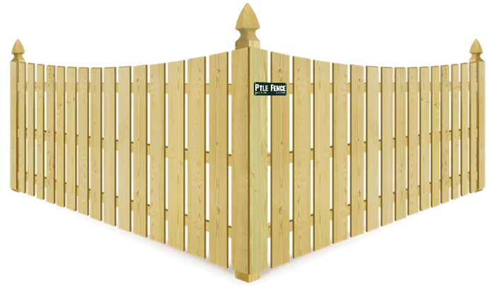 Concave semi-privacy wood fence