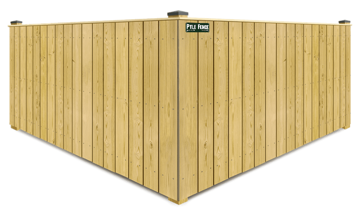 Stockade privacy wood fence