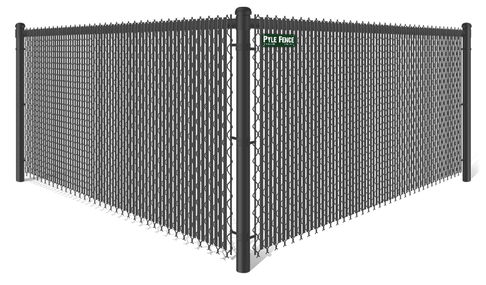 Black Semi-Privacy Chain Link fence contractor in Central Maryland