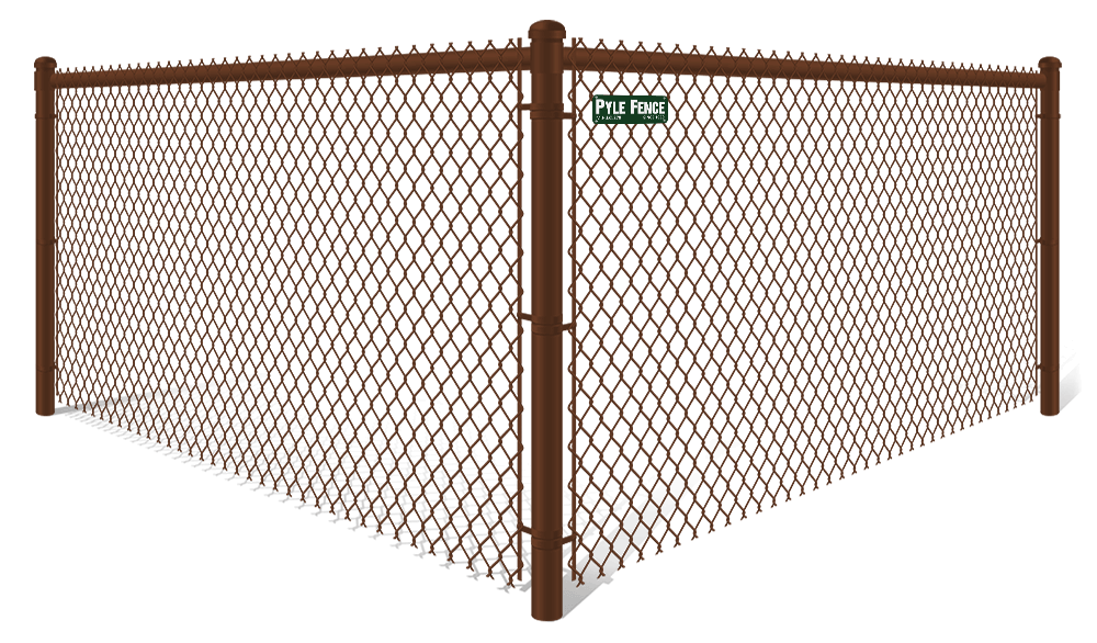 Brown Plastic Chain Link fence contractor in Central Maryland