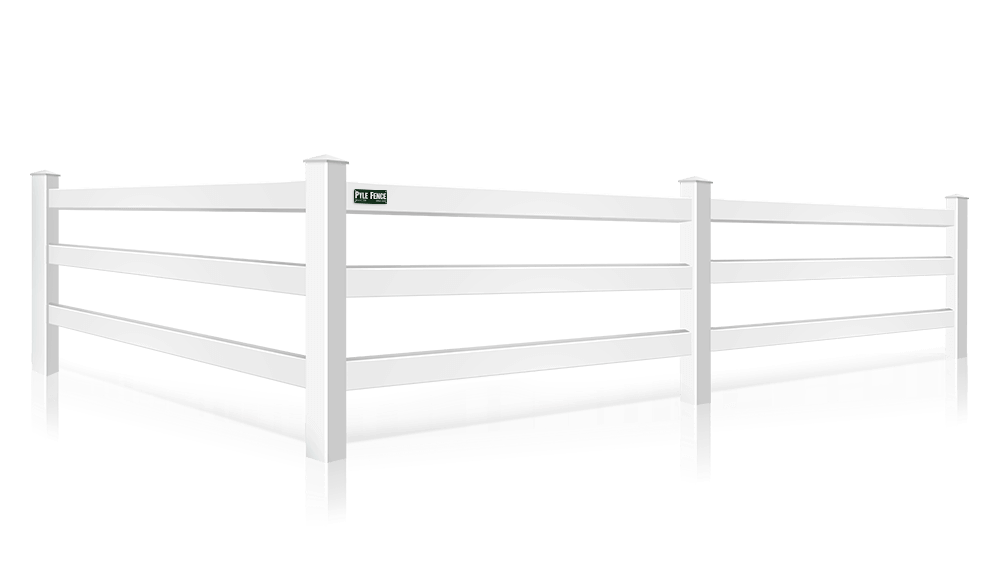 Decorative vinyl rail fence in the Central Maryland area.