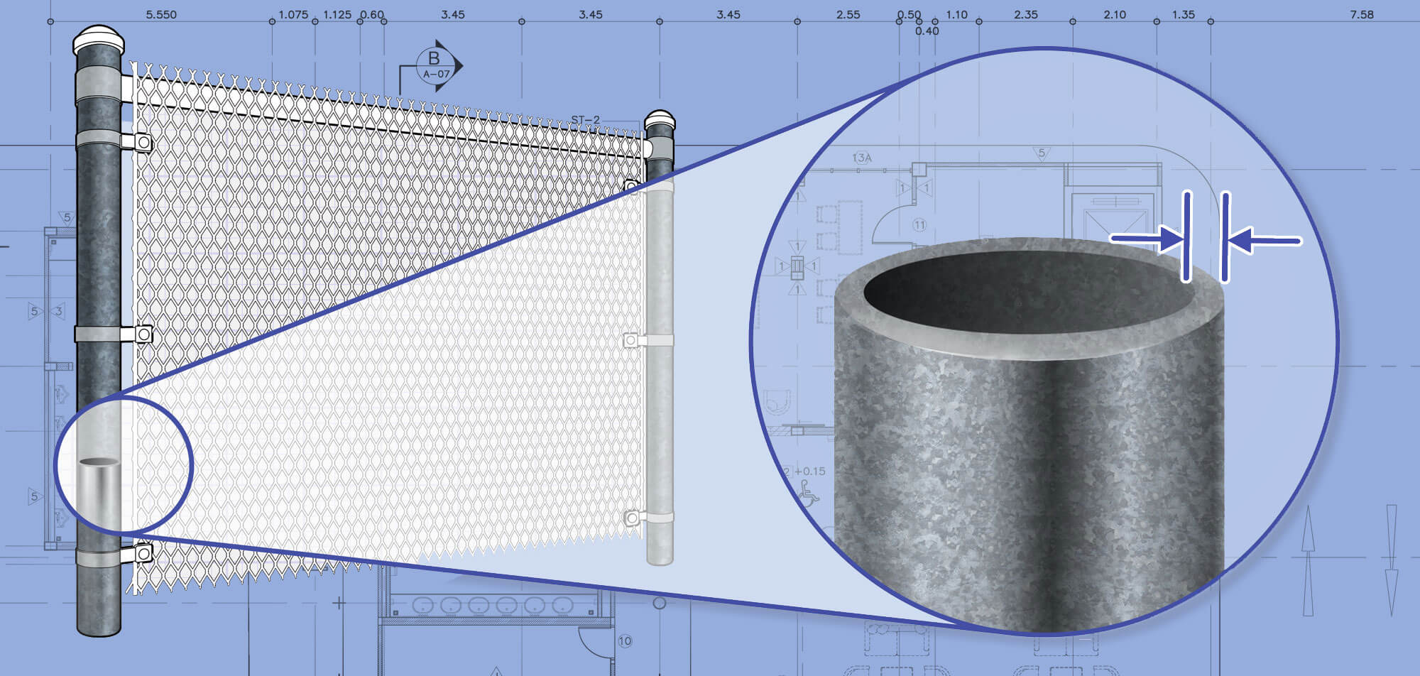 Central Maryland Chain Link fence Posts installation company