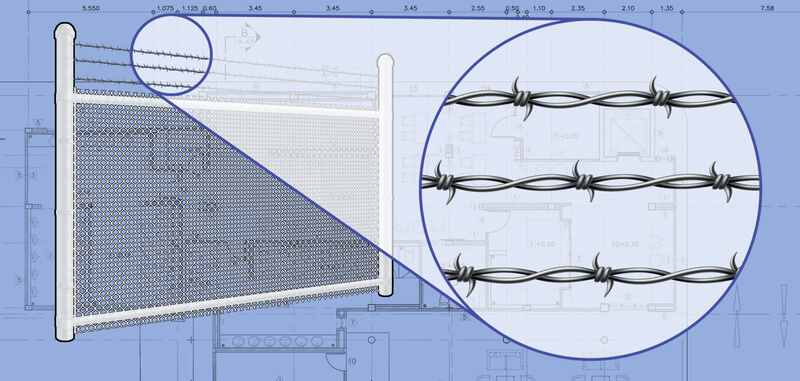 Central Maryland Commercial Chain Link fence Barbed Wire installation company