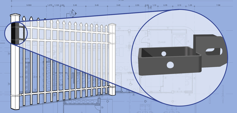 Central Maryland Ornamental Steel fence Brackets installation company