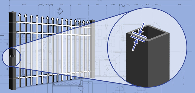 Central Maryland Ornamental Steel fence Posts installation company
