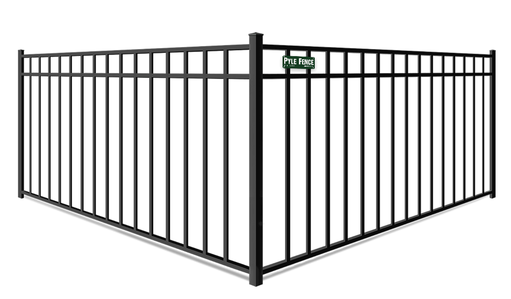 3-Rail flat top Commercial Ornamental Steel fence contractor in Central Maryland