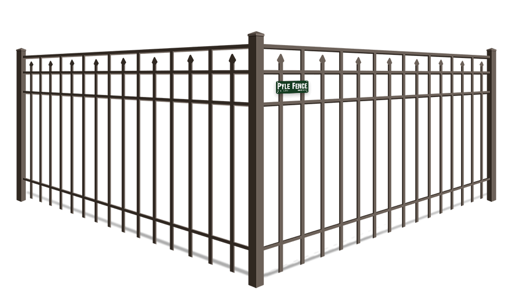 Alternating picket Commercial Ornamental Steel fence in Central Maryland