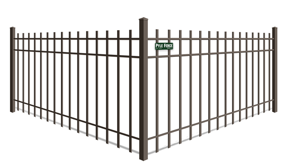 Extended picket commercial aluminum fence Central Maryland