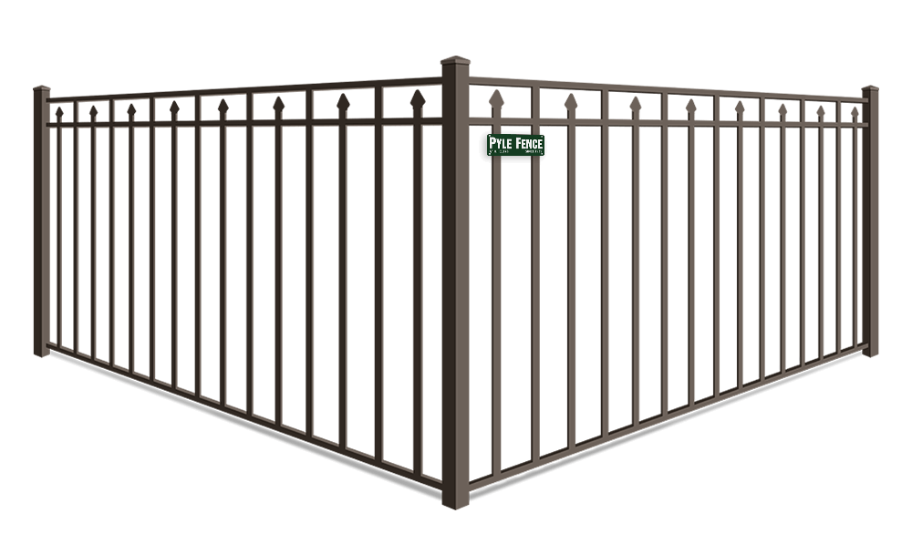 Alternating Extended Pickets aluminum fence company in Central Maryland