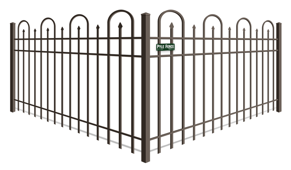 Looped Picket aluminum fence company in Central Maryland
