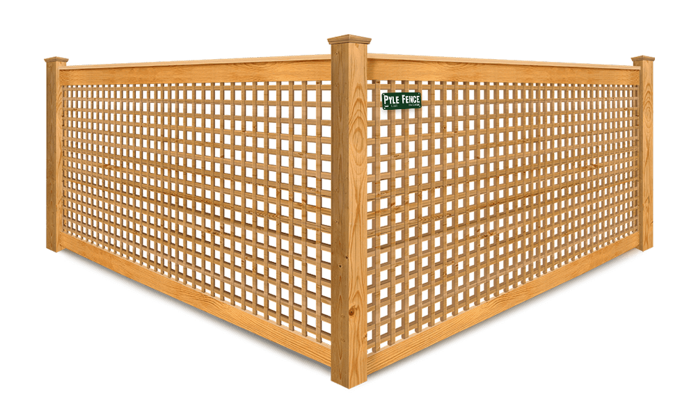 Decorative Lattice wood fence company in Central Maryland