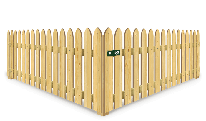 Gothic picket wood fence company in Central Maryland