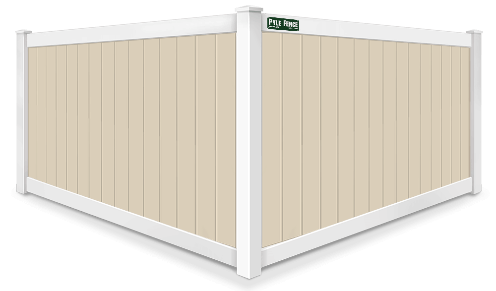 2 Tone Full Privacy vinyl fence contractor in Central Maryland