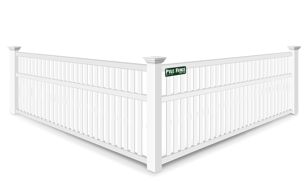 3-Rail Closed Picket vinyl fence contractor in Central Maryland