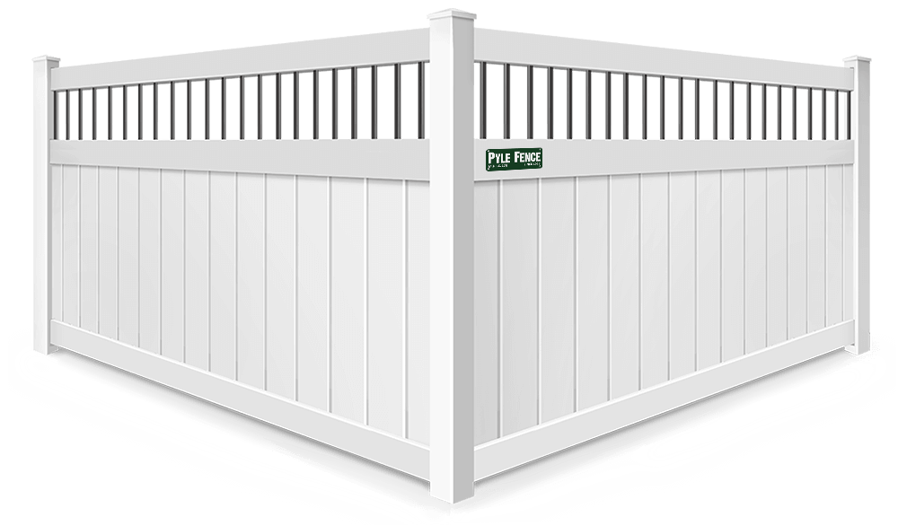 Metal Spindle Top vinyl fence contractor in Central Maryland