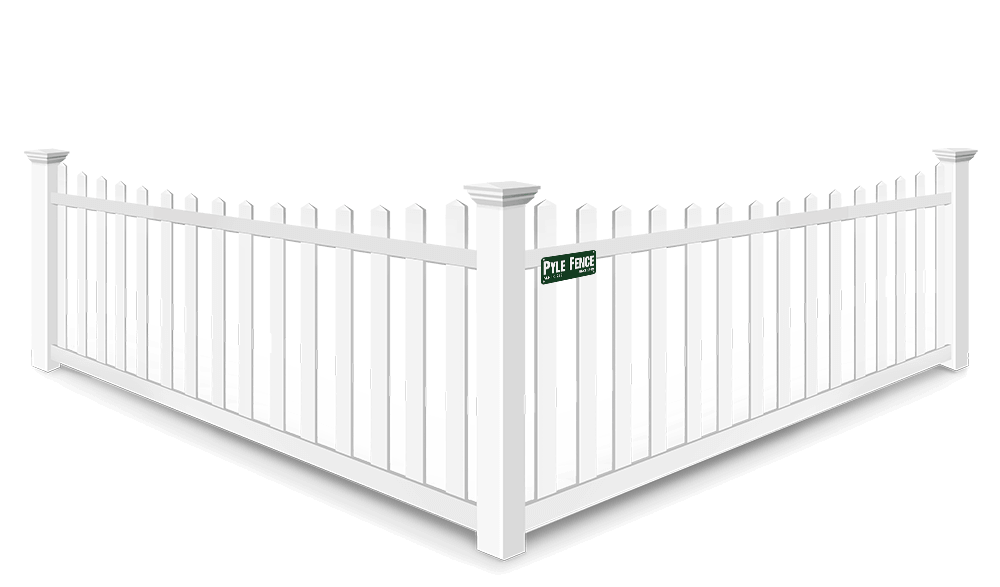 Scalloped Picket vinyl fence contractor in Central Maryland