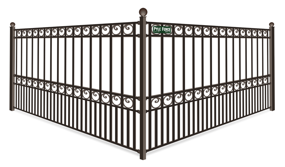 Ornate With Rings Ornamental Steel fence company in Central Maryland