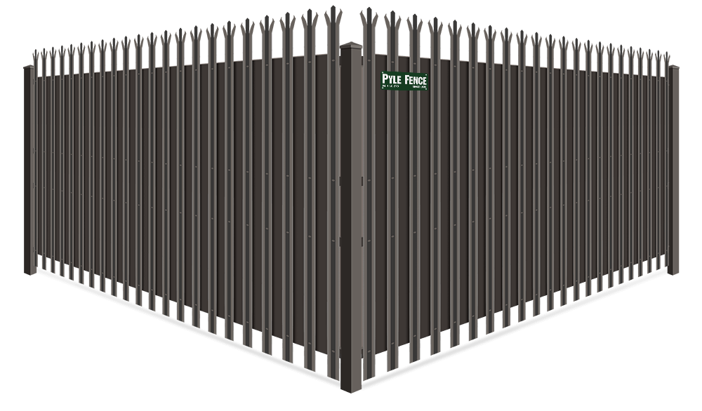 Trident Security With Privacy Slat Commercial Ornamental Steel fence company in Central Maryland