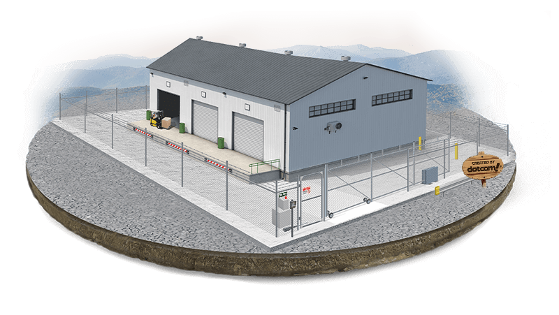 Commercial chain link fence